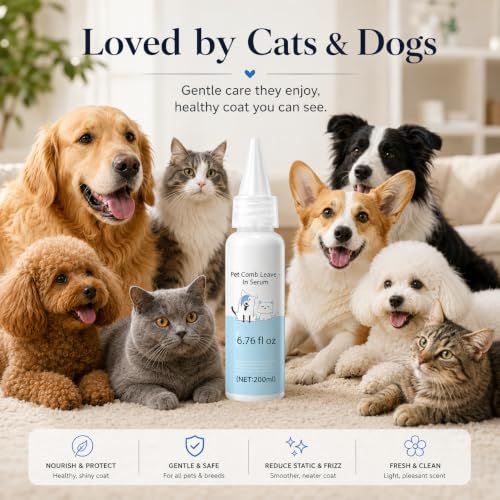 Pet Steam Brush Dog Cat 2026 New Grooming Comb for Shedding Concentrated Waterless Shampoo, Pet Comb Leave-in serum, 2*Shampoo(Steam Brush not Included) - color: Gray, size: 400ML