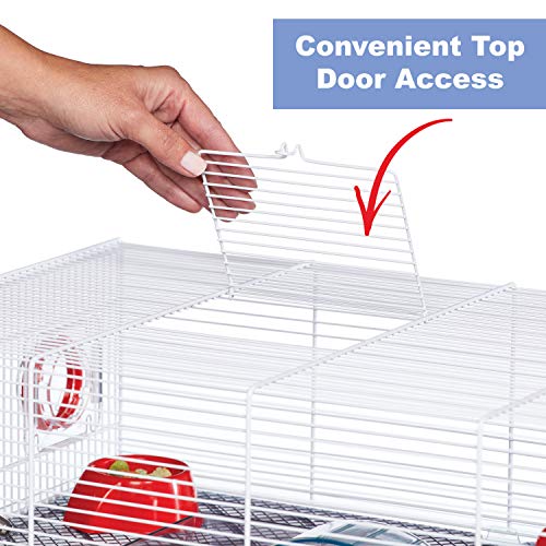 MidWest Homes for Pets Brisby Hamster Cage - color: White, size: 23.6"L x 14.4"W x 11.8"H