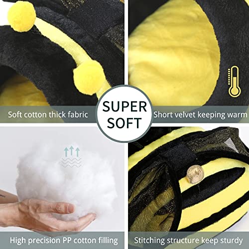 JanYoo Bunny Hedgehog Guinea Pig Bed Accessories Cage Toys Bearded Dragon House Hamster Supplies Habitat Ferret Rat (XL, Bee) - color: 4-Bee, size: XL