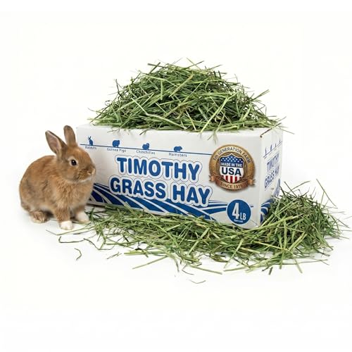 High Desert 2nd Cutting Timothy Hay for Rabbits, Guinea Pigs, 4 lb | Soft Leafy Texture With Balanced Fiber, Supports Healthy Digestion, Great For Chinchillas, Hand Packed in the USA, Low Dust - size: 4 Pound (Pack of 1)