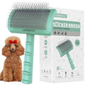 Dog Slicker Bursh for Goldendoodles Toy Poodles Fluff Shedding. | Soft Bristles,Curved Brushes for Dogs Cats,Thick Long Curly Hair Fluffy Matted Hair,Remove Tangles,Mats,Knots,Loose Fur.25mm. - color: green