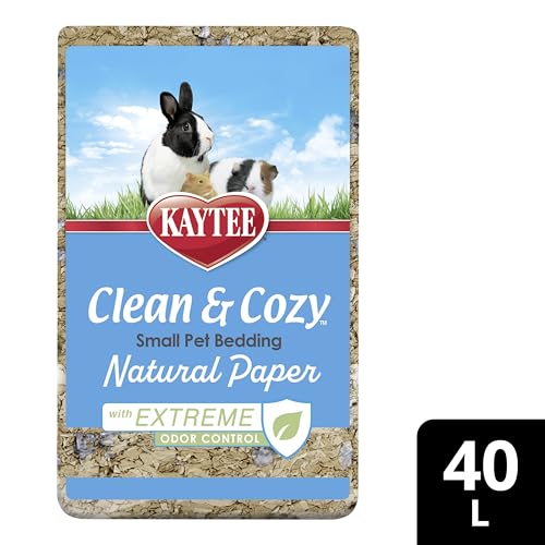 Kaytee Clean & Cozy Natural Paper with Extreme Odor Control Bedding, Made with 100% Recycled Paper - size: 40 Liter