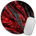 and Red Woodgrain Round Mousepad, Personalized Custom Design Mouse Pads,Cute Waterproof Circular Non-Slip Rubber Base Small Mouse Pad, Mousepad for Laptop Computers - color: Black And Red Woodgrain