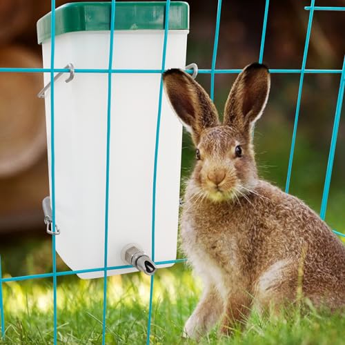 32oz No-Drip Rabbit Waterer Stainless Steel Nipple for Small Animal Rabbit Waterer for Small Pet/Bunny/Ferret/Hamster/Guinea Pig (1L) (cy-tzwsq, xbh1)