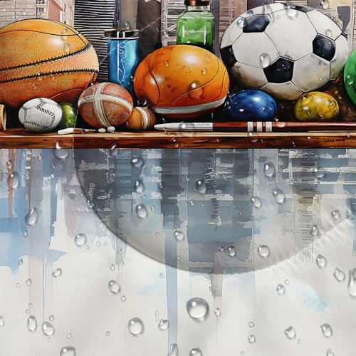 Sleeping Bags for Adults and Kids Backpacking Camping Sleeping Bags for Girls and Boys Lightweight Waterproof Cold/Warm 3-Season - color: Cartoon Sports Ball City Skyline
