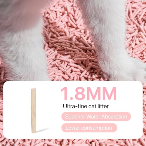 Michu Tofu Cat Litter Gen3 – 100% Natural & Biodegradable Clumping Formula, Fast-Clumping, Odor-Control, Flushable, Low-Tracking, Dust-Free – Value Box, 2 Boxes=22 lb, Peach - size: 2 Boxes=22 Lb