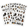 Cat Piano Stickers Black Cat Stickers Music Kitten Decals | Waterproof vinyl cat piano stickers with piano, guitar & drum designs. Cute piano stickers for beginners, laptop & case decor - style: Black Cat Music Orchestra Sticker Set