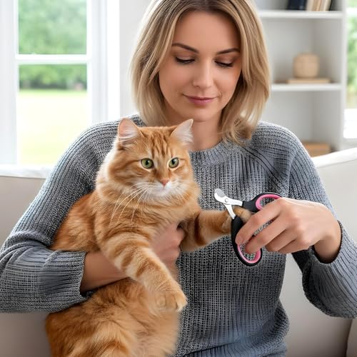 MAQUITA 30 Pcs Cat Nail Clipper Pet Claw Trimmers for Kitten Puppy Pet Nail Cutter Claw Care for Cattery Cat Breeders Groomers and Veterinary clinics (15 Colors)