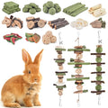 KATUMO Rabbit Chew Toys, 134 PCS DIY Hamster Chew Toys Kit Bunny Teeth Care Molar Ideal for Rabbit, Guinea Pig, Chinchilla, Hamster, Squirrel, Gerbils Etc Small Rodent Pets' Teeth Grinding - style: 134 PCS