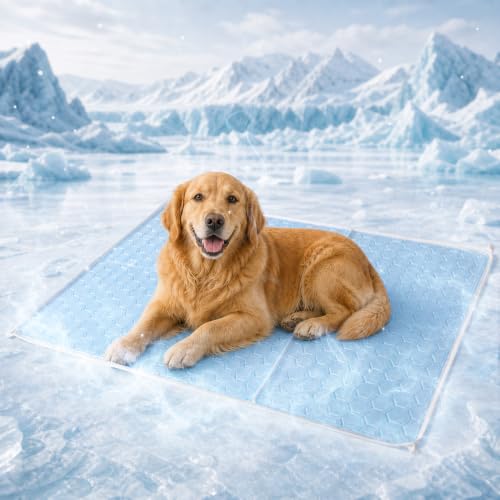 Cooling Mat for Dogs, Gel Dog Instant Cooling Mat Pet Pad for Cats | Dog Cooling Mat, 3.0 Gel Instant Self-Cool Pad for Pet Waterproof Large Dog Mat for Beds,Kennels,Crates - size: 40" x 27.6"
