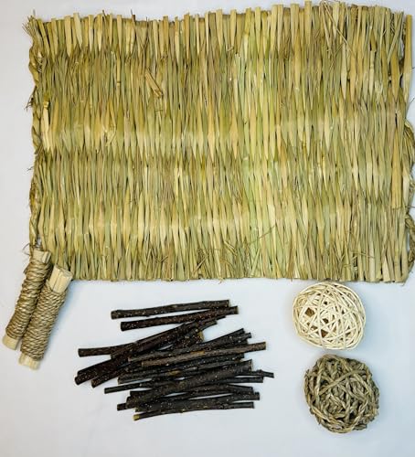 Large Grass mat with chew Toys