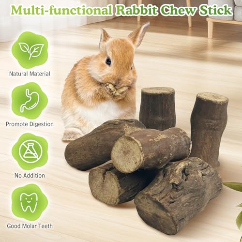 PINVNBY 12 PCS Rabbit Chew Toys Natural Grape Wood Bunny Chew Sticks for Teeth Grinding Guinea Pig Molar Treats Snack for Chinchilla Hamster Gerbil and Other Small Animals