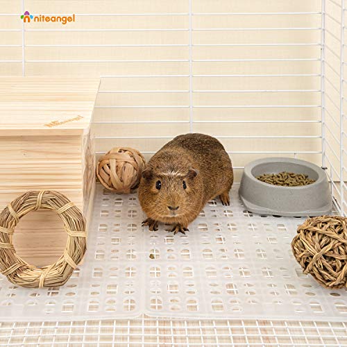 Niteangel 2pcs Rabbit Cage Mat: Durable Foot Resting Pads for Bunny Guinea Pigs Chinchillas Cats Dog and Othe Small pet