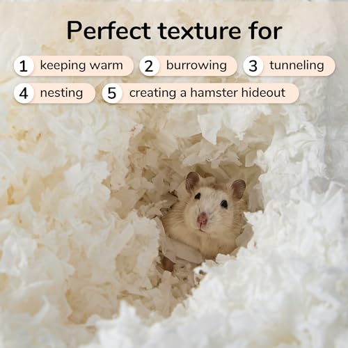99% Dust-Free Soft Natural Paper Bedding with Odor Control, for Hamsters, Guinea Pigs,Rabbits, Chinchillas, Rats, Mice, Gerbils, Bunniess, Rodents, Small Animals - 80 Liters (White + Pink) - color: White+Pink