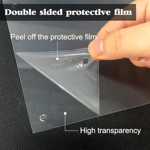 20 Pcs Pet Cage Liner 15.7'' x 6'', Cage Urine Guard Side Lining Clear Sheet with 100 Pcs Stainless Steel Zip Ties, Anti-Urine Side Lining Sheet for Rabbit Guinea Pig Hamster Ferret Chinchilla