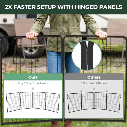 FXW Instant Dog Playpen, RV Camping, Outdoor & Yard, 40" H, 16 Panels | Portable, Easy setup, Heavy-duty, DIY layouts, For Medium & Large Dogs, Patented - size: 40"H