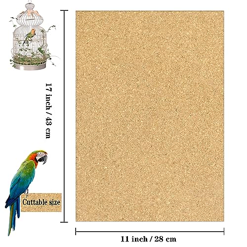 Gravel Paper for Bird Cage,BirdCage Liner Papers Cuttable Gravel Liner Sea Sand Paper Pet Animal Cages Cushion Great for Hard-Billed Birds Parrot | Clean Safe & Aids in Digestion (15 PCS - 17" x 11") - size: 15 PCS - 17" x 11"