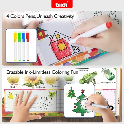 English Interactive Sound Book Talking Activity Book Toy Gift Toddlers Kids | Recharge Words Learning Educational TravelToy Drawing Zone 4 Color Pens Boy Girl Bday Xmas Gift 3+ Sensory Autism 600+ Sounds - style: EN-Colours and Shapes