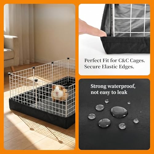 PJYuCien C&C Cage Bottom 24"x48", Easy to Install | Use as Top, Use as Bottom and Top Set, Protect Floor, Saves Time and Effort,for Guinea Pig and Other Small Animals - size: 24" X 48"