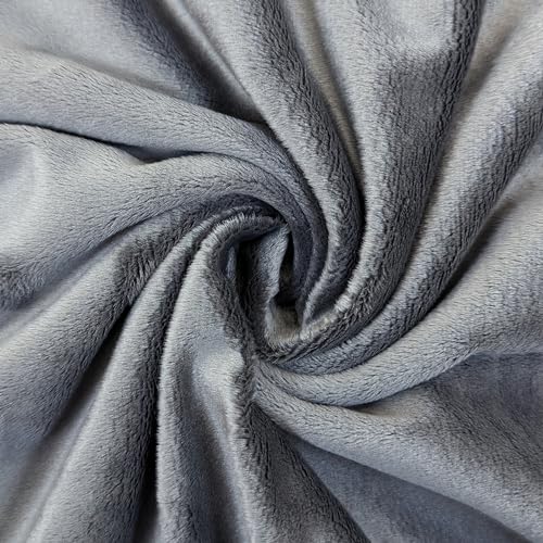 Barcelonetta | Minky Fabric | Plush, Super Soft, Cuddle | Solid Minky | by The Yard | 60" Wide | Baby Blanket, Change Station Cover, Pillow, Scarf, Beanie (Charcoal, 1 Yard) - color: Charcoal, size: 1 Yard