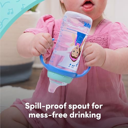 NUK Learner Cup, Ms. Rachel, 10 oz, 8+ Months, 2 pack – Soft Spout, Easy-Grip Handles, BPA Free, Spill Proof Transition Sippy Cup - color: Ms. Rachel