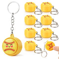 Kenning 12 Pcs Softball Clicker Fidget Keychain Bulk 3D Printed Fidget Toys for Stress Relief Softball Party Favors Team Gifts for Girls Coach Player Fans Goodie Bag Stuffers Back to School Gifts - style: Softball