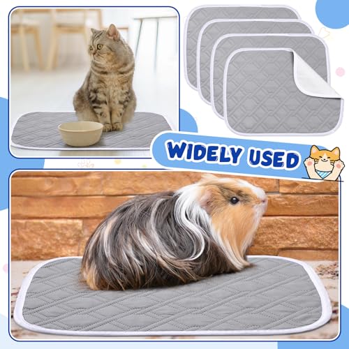 16 Pcs Guinea Pig Cage Liners Bulk 12 x 16 Inch Washable Guinea Pig Pee Pads Waterproof Reusable Anti Slip Rat Bedding Fast Absorbent Pee Pad for Small Animals Rabbit Hamster Rat