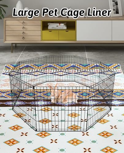 BNOSDM 79" X 55" Washable Bunny Cage Liners Large Rug for Rabbits Large Non Slip Pad for Bunnies, Rabbit Playpen Mat for Chinchillas Cats Guinea Pigs Ferrets Dogs - size: 79" X 55"