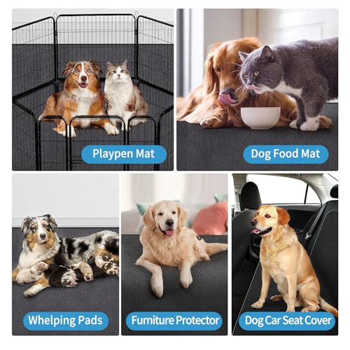 Kennel Pad Dog Crate Mat Liner, 48" x 29" - 2 Pack | Waterproof, Non-Slip, Washable Puppy Pee Pad for Kennel Training - Under Pet Cage to Protect Floors, Thin Cut to Fit Design - size: 48" x 29" - 2 Pack