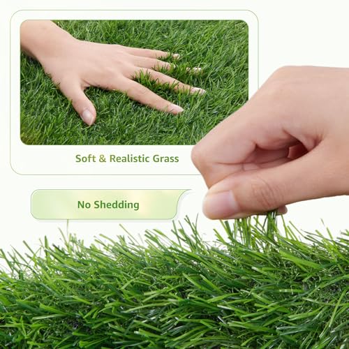 LOOBANI Dog Grass Pad with Tray - 41x26.8in for Potty Training | 2 Replacement Fake Grass Pads, Easy to Clean, Dog Litter Box, Balcony/Apartment/Indoor/Outdoor Use - size: Tray Potty 41*26.8inch