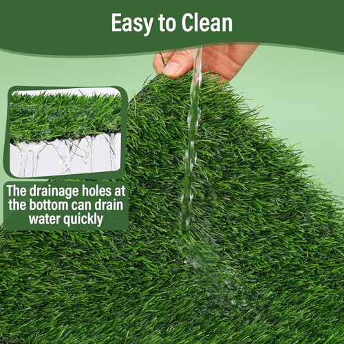 6 PCS Chicken Nesting Pads 12''x12''washable nesting pads for chicken coop | Artificial Grass Box Liners for Laying Eggs Green and Light Brown Chicken Bedding for Nesting Box Pets Garden Indoor Outdoor - size: 6 PCS