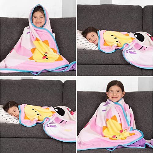 Gabby's Dollhouse Cakey And Pandy Kids Bedding Super Soft Micro Raschel Throw, 46 in x 60 in, By Franco - color: Gabby's Dollhouse, size: 46 in x 60 in