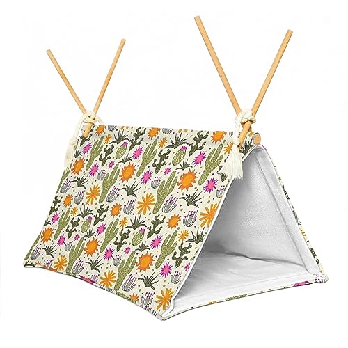 Bearded Dragon Reptile Sleeping Bed Tent Hide Tank Decor Accessories Habitat Shelter for Lizard Bearded Dragon Leopard Gecko (Cactus 1)
