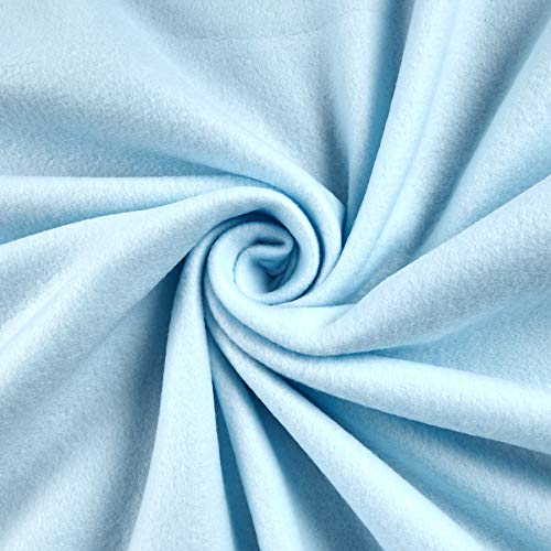 Polar Fleece Solid Light Blue, Fabric by the Yard - color: Light Blue