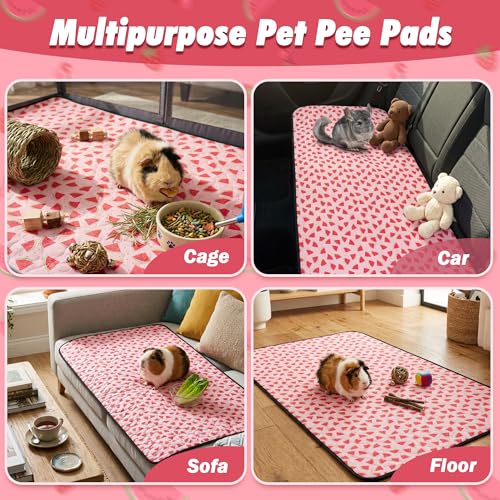 2 PCS Guinea Pig Cage Liner, Reusable Waterproof Guinea Pig Liner, Washable Small Animals Bedding, Super Absorbent Pet Pee Pads Guinea Pig Mats, Rabbit Mats for Cages (48 * 60 inch) - size: 48*60 inch 2pack