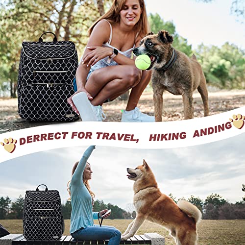 BAGLHER Dog Travel Bag Backpack, Airline Approved Pet Supplies Backpack, Dog Travel Bag with 2 Silicone Collapsible Bowls and 2 Food Baskets DLBlack - color: DLBlack