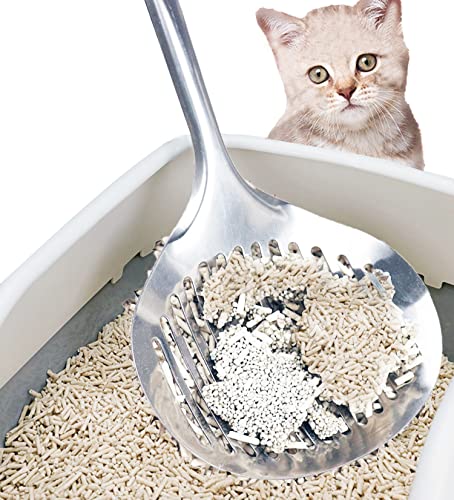 2 PCS Cat Litter Scoop Stainless Steel Pooper Scooper Cat Litter Scooper Cat Scooper Litter Box Scooper Poop Scooper