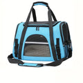Cat Carrier Bag, Airline Approved Soft Carrier for Cats & Small Dogs | Airline approved pet carrier for pets under 15lb, breathable mesh with privacy cover, lightweight, foldable & washable - color: Blue