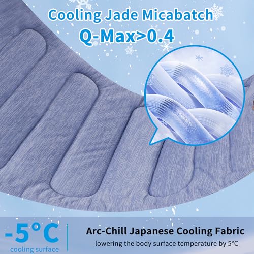 Cooling Mat for Large Dogs - Double-Sided Waterproof & Cool, Q-MAX>0.47, Portable Dog Cooling Mat for Summer. (M (28''x20'') - size: M (28''x20'')