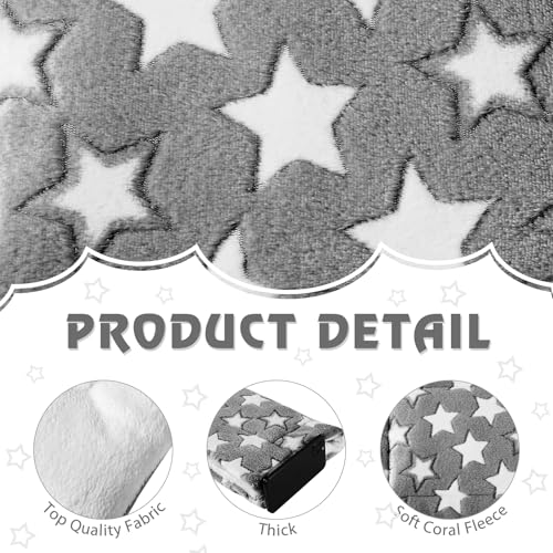 Haull 4 Pcs Waterproof Guinea Pig Bedding Soft Dog Cat Bed Crate Mat Small Animal Plush Cage Liners Rabbit Bunny Kennel Pad Reversible Cozy Pee Thickened Hamster Pad(Gray Star,13 x 18.5 Inch) - size: 13 x 18.5 Inch