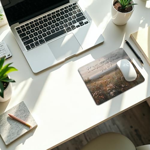 Christian Jesus with Lamb Mouse Pad, Christian Jesus Religious Gifts Mousepad for Office Desk Computers Laptop, Psalm 46:1 Religious Faith Office Supplies Desk Accessories, 9.5x7.9 Inch - color: 18Child