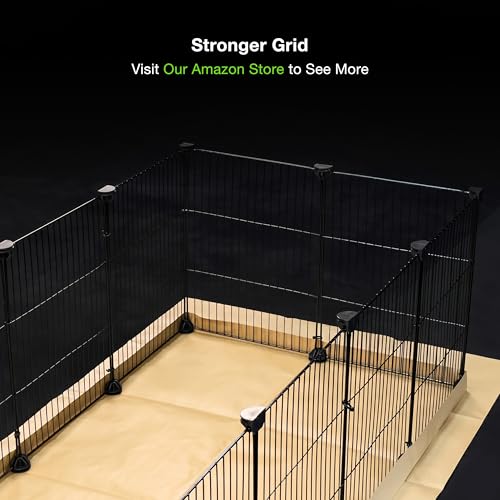 GuineaLoft™ Model-AB C&C Guinea Pig Cage - Tall & Large 4'x2'x1.3' Cage | Puppy/Bunny Play Pen w/ Improved Hardware & Disposable Bottom - Visit the GuineaLoft Store to See More - color: Model-AB
