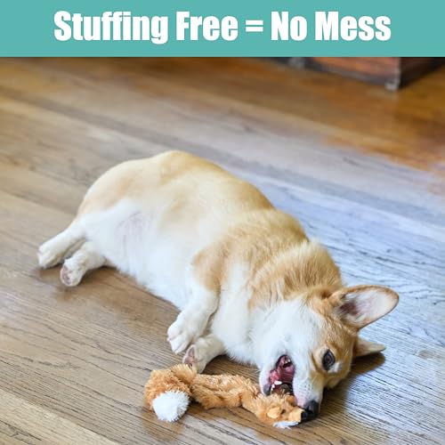 SPOT Skinneeez Fox – 14" Stuffing-Free Plush Squeaky Dog Toy for Small & Medium Dogs, Best for Light to Moderate Chewers, Mess-Free Play - style: Mini Fox