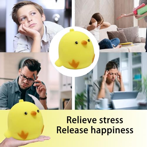 Chicken Stress Balls Squishy Toys for Kids Party Favors, Dough Ball, Squeeze Toys for Adults, Funny Cute Farm Animals Stress Ball Sensory Toys for Autism - style: Chicken