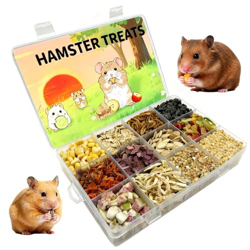 Hamster Treats 15 PCS Rat Treats Hamster Chews for Gerbils Sugar Glider (Small)