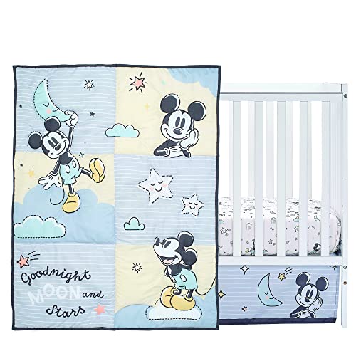 Lambs & Ivy Disney Baby Moonlight Mickey Mouse 3-Piece Nursery Crib Bedding Set - color: Moonlight Mickey