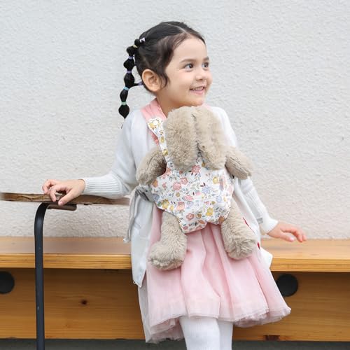 GAGAKU Baby Doll Carrier Doll Accessory Carrier Stuffed Animal Carrier with Adjustable Straps for Kids – Pink - Peach Blossom - color: 5_pink_peach Blossom