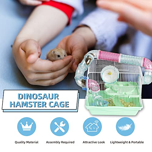 Hamster Cage, A Wire Rat Cage with a Large Space for Dwarf Hamsters, Guinea Pig, Gerbils, Mouse or Other Small Animal Cage. - color: Green