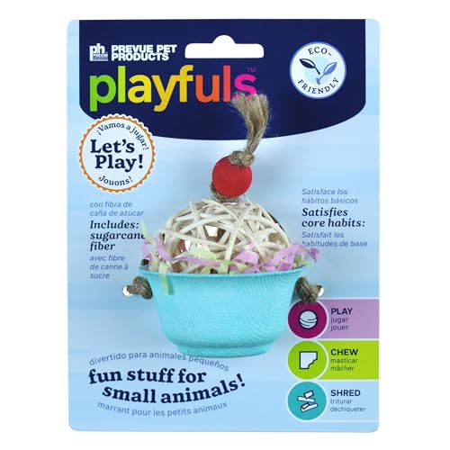 Prevue Pet Products Sugarcane Cupcake Small Animal Chew Toy - size: 2 1/2" L x 2 1/2" W x 3 3/4" H