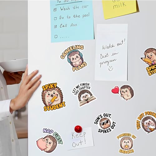 Vybonz Hedgehog Sticker Cute Animal Decal Funny Cartoon Woodland Animal | Hedgehog Stickers with Cute Animal Quotes for Hedgehog Lovers, Laptop, Water Bottle, Journal and Notebook Use - color: Hedgehog, size: 3in
